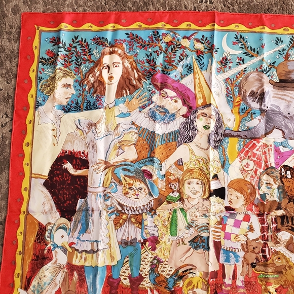 Hermes 'Fairytales' Silk Scarf Carre 90 by Philippe Dauchez - Picture 6 of 6